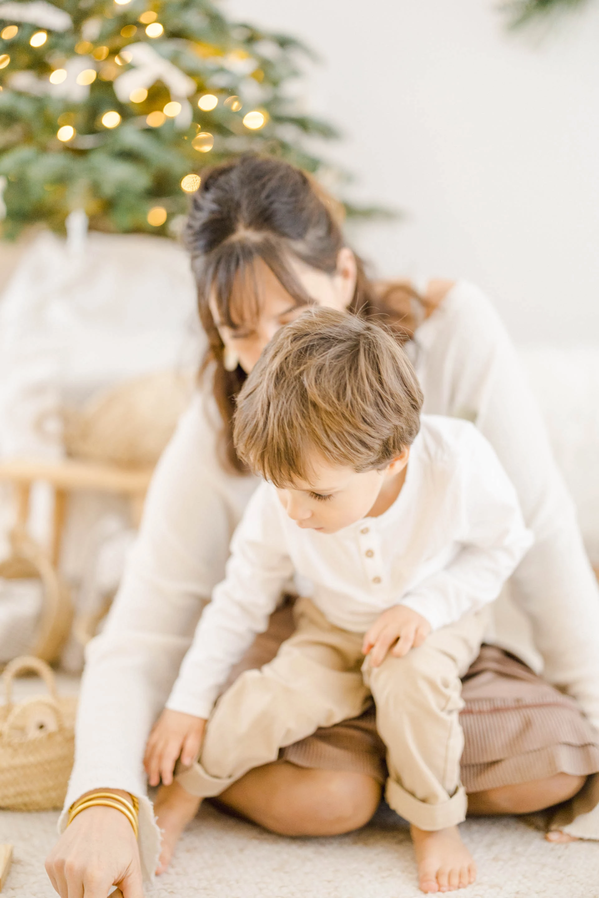 bonheur enfant gris noël